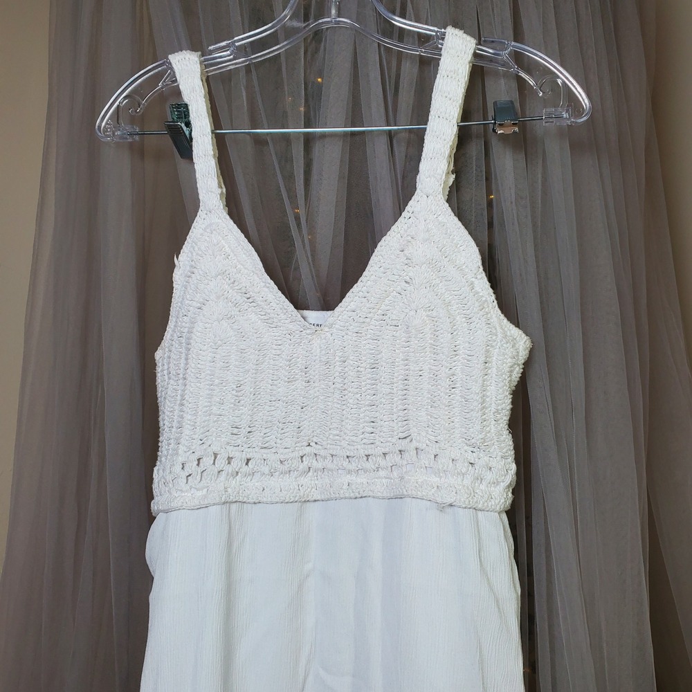 Boho Chic Euro Summer Crochet Maxi Dress Soft Girl Resort Summer Party Size L - Picture 3 of 5